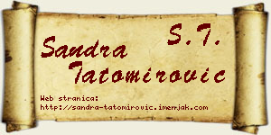 Sandra Tatomirović vizit kartica